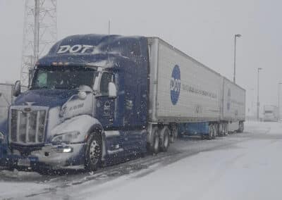 DTI truck in the snow